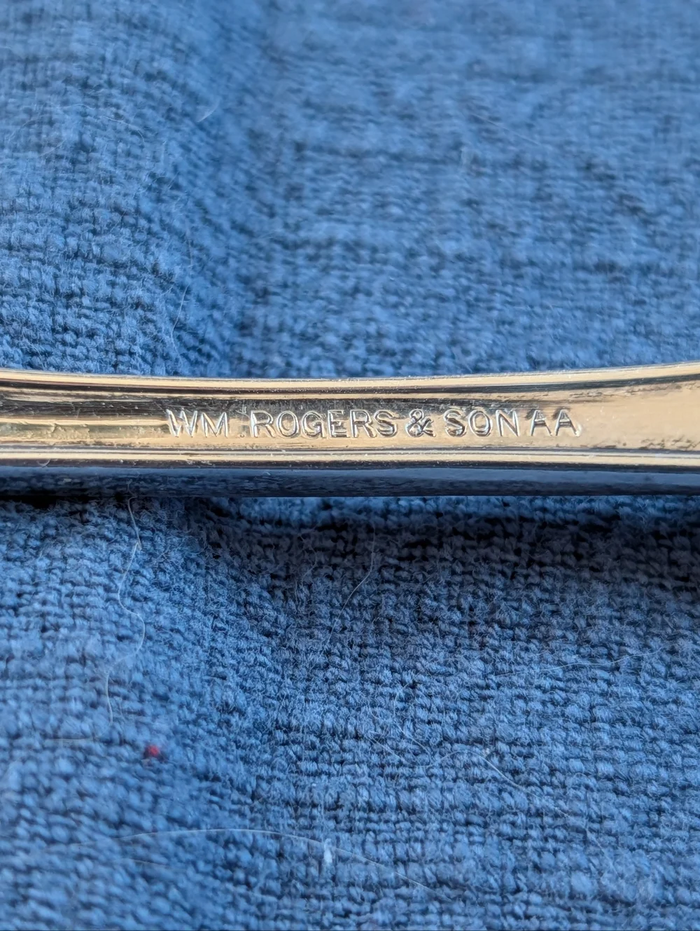 VTG‎ Oxford Silver Plate Meat Serving Fork, WM Rogers & Son AA, Made In USA 7.5
